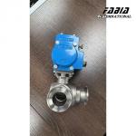KF50 Pneumatic Stainless Three Way Ball Valve L Type Quick Installation for sale