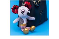 China Smooth Feeling Plush Keychain Toys Big Ear Mouse Shape Super Soft Fabric supplier