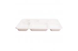 China White Disposable Divided Plates Rectangle , Waterproof Rectangle Divided Paper Plates supplier