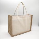 China Ladies Christmas Canvas Printed Jute Bags For Shopping Gift manufacturer
