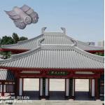 Traditional House Japanese Kawara Tiles Matte Grey Temple Clay Material for sale