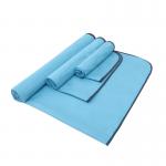 Solid microfiber sports towel custom logo wholesale suede material with mesh bag for sale