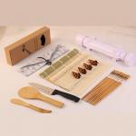Natural DIY Kitchen Bamboo Sushi Rolling Mats Avocado Slicer Paper Wrapped for sale
