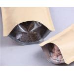 Custom Printed Kraft Paper Bag With Transparent Window for Coffee Beens for sale