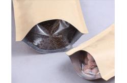 China Custom Printed Kraft Paper Bag With Transparent Window for Coffee Beens supplier