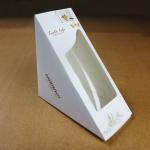 White Paper Box For Sandwich Packagoing / Atr Paper Sandwich Box With Window for sale