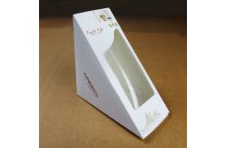 China White Paper Box For Sandwich Packagoing / Atr Paper Sandwich Box With Window supplier