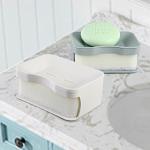 Double Layer Drain Soap Box Absorbent Sponge Bathroom Soap Box for sale