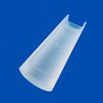 Precision Machining Quartz Glass Semi Circular Frosted Parts for sale