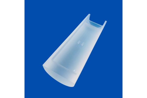 Precision Machining Quartz Glass Semi Circular Frosted Parts
