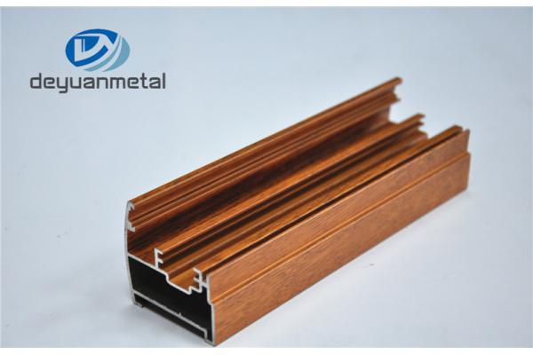 Lightweight Wood Grain Aluminum Profiles Systems With Electrophoresis / Sand Blasting