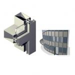 6063 T5 Aluminium Slot Profile For Semi Unitized Curtain Wall System