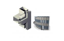 China 6063 T5 Aluminium Slot Profile For Semi Unitized Curtain Wall System supplier