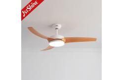 China Elegant Design Wood Grain ABS Blades Ceiling Fan 52 Inch With Dimmable Light supplier