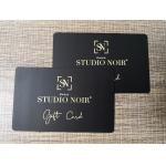 Custom Matte Black Metal Business Cards Brass Laser Engrave