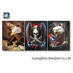 3D Effect Lenticular Flip Wolf / Eagle Pattern PP / PET Material Wall Poster