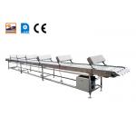 Stainless steel column cooling conveyor belt with cooling fan for sale