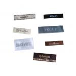 Bespoke End Fold Woven Label T Shirt Labels Taffeta Woven Fabric Clothing Brand Tag for sale