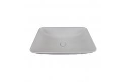 China Gray White Countertop Mounted Concrete Wash Basin Rectangular supplier
