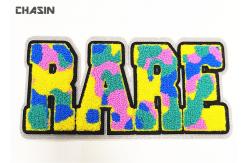 China Camouflage Style Words Chenille Patches Chenille Patches For Varsity Jackets supplier