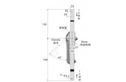 China Black Powder Coated Rod Control Lock OEM Panel Handle Lock ISO Certificate supplier
