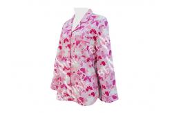 China 100% Cotton Flannel Button Up Womens Pyjama Sets With Piping And Long Pants supplier