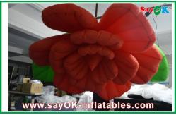 China Wedding Inflatable Lighting Decoration /  Red Inflatable Flower Lighting supplier