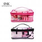 Travel Zipper Clear 4 Sets Handle PVC Cosmetic Bag for sale