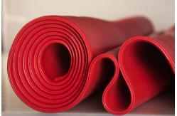China Red Solid Platinum Cured Silicone Sheet Textured Finish For Food Processing Industries supplier