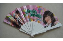 China 23cm Promotional hand fan , with plastic frame and paper both-side printed supplier