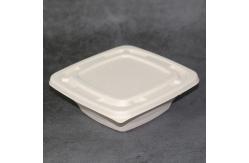China Eco Biodegradable Sugarcane Disposable Bowls 16oz Square Bowl With Lid supplier
