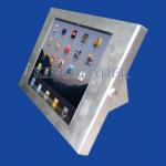 Powder Coated Rugged Metal Ipad Security Kiosk Desktop / Wall Mounting for sale