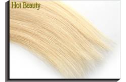 China Russian Remy Human Hair Extensions Clean And Neat Straight  613# Blonde supplier