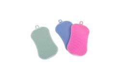 China Bathroom Multi-function Handheld Kitchen Cleaner Brush Silicone Bath Brush supplier