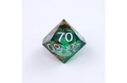 China Green foil gold natural resin multi -faceted desktop game Dice Border Gate supplier