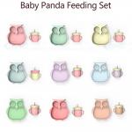 MHC Owl Baby Feeding Products Silicone Feeding Set Bowl Lid Spoon for Baby Nursing for sale