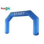 Entrance Gate Arch Designs Blue Start Line Inflatable Arch With Air Blower For Promotions Customized Logo for sale