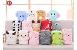China Optional Pattern Organic Swaddle Blankets , Swaddle Animal Blanket Smooth Flannel Fleece Plush supplier