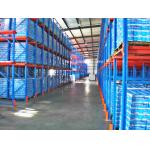 5000mm Drive Through Pallet Racking Blue / Orange Industrial Metal Shelving