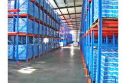 China 5000mm Drive Through Pallet Racking Blue / Orange Industrial Metal Shelving supplier