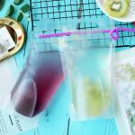 500ml 750ml Transparent Drink Liquid Packaging Pouch With Straw And Handle