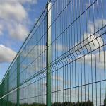 Decorative Wrought Iron 3D Wire Mesh Fence Green Vinyl Coated 1030mm height for sale