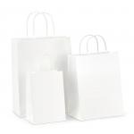 Gift Shopping Handle Paper Bags Custom Luxury Black White Brown Kraft Paper for sale
