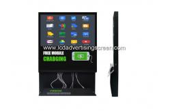 China Smart LCD Advertising Screen Mobile Phone Charging Station Kiosk Multi Cables supplier