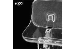 China WGO No Drilling Bathroom Paper Towel Holder Soap Transparent Shelf Plastic supplier