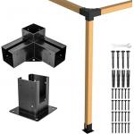 Elevated Wood Stand Kit with Carbon Steel Pergola Post Bracket and Extension Brackets for sale