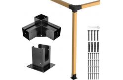 China Elevated Wood Stand Kit with Carbon Steel Pergola Post Bracket and Extension Brackets supplier