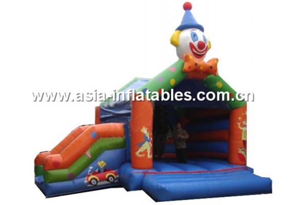 Commercial pvc inflatable combo, bouncy castle, inflatable slide for kids 