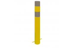 China 1020 Mm Yellow Steel Bollards IP68 GL GD Fixed Bollards Surface Mounted supplier