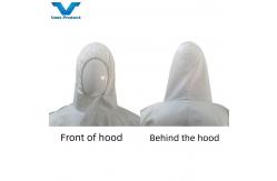 China Waterproof Microporous Hooded Isolation Coveralls Without Foots Cover Customization supplier